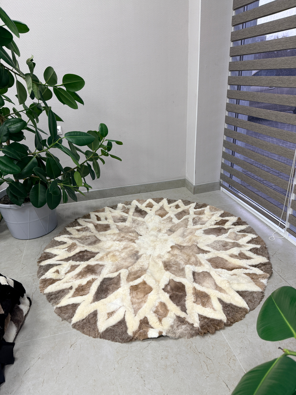 Ковер шкура натуральная овчина меховой