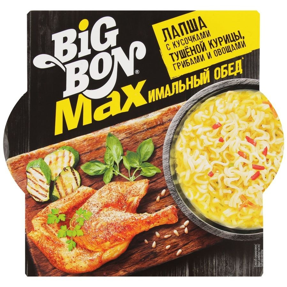 Лапша Big Bon Готовый Обед с курицей (тарелка) 110г