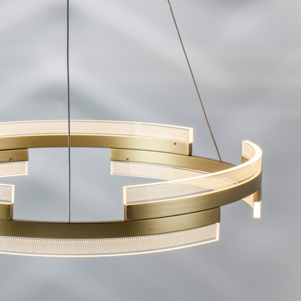 736323 Люстра ROTONDA 55W LED 2835LM 120G ЗОЛОТО 3000K