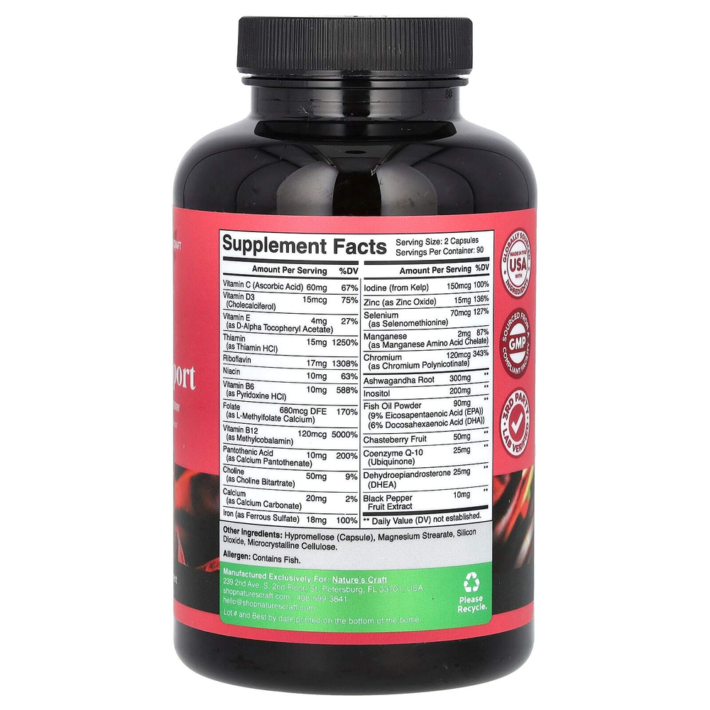 Nature's Craft, Women's Wellness, средство для поддержки женской фертильности, 180 капсул