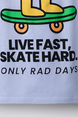 ZARA ФУТБОЛКА С ЛОГОТИПОМ, ГОЛУБОЙ