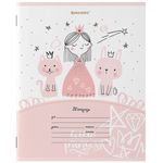 Тетрадь 12 л. BRAUBERG, линия, обложка картон, "ПРИНЦЕССА", 106470, 5шт