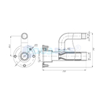 ФГ.07/1 Форсунка гидромассажная 7-12 м3/ч G 1" (внутр.) закладная деталь AISI-316 (Лицевая панель ФП.091.8/1 приобретается отдельно!)