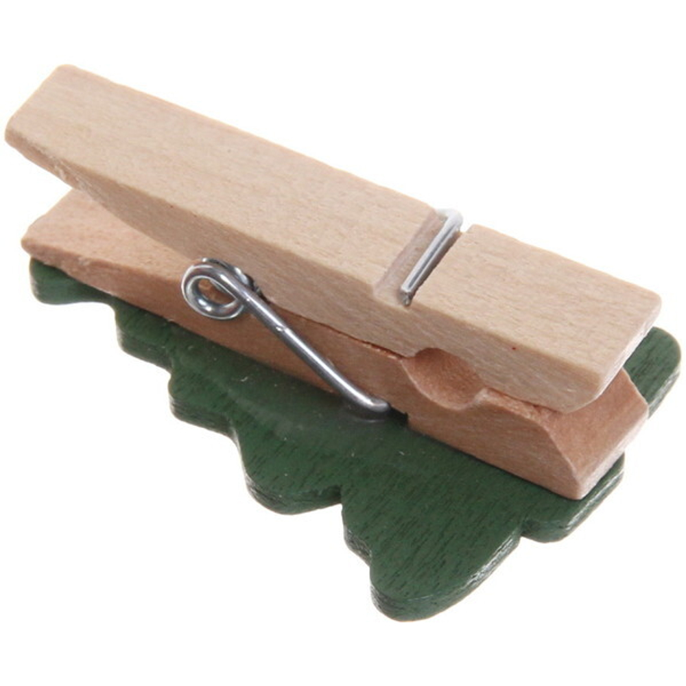 Прищепки декоративные «Ёлочки» 3,5 см (набор 6 шт)