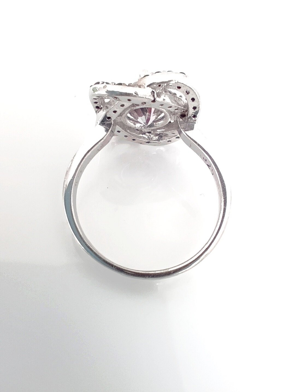 Кольцо Эстерелла с мистическим кварцем и фианитами, серебро 925*, родированное /Ф