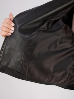 Кожаная куртка демисезонная косуха оверсайз