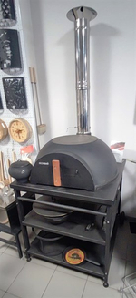 Садовая чугунная печь Legenda Garden (с основанием из немецкого шамота) на подставке