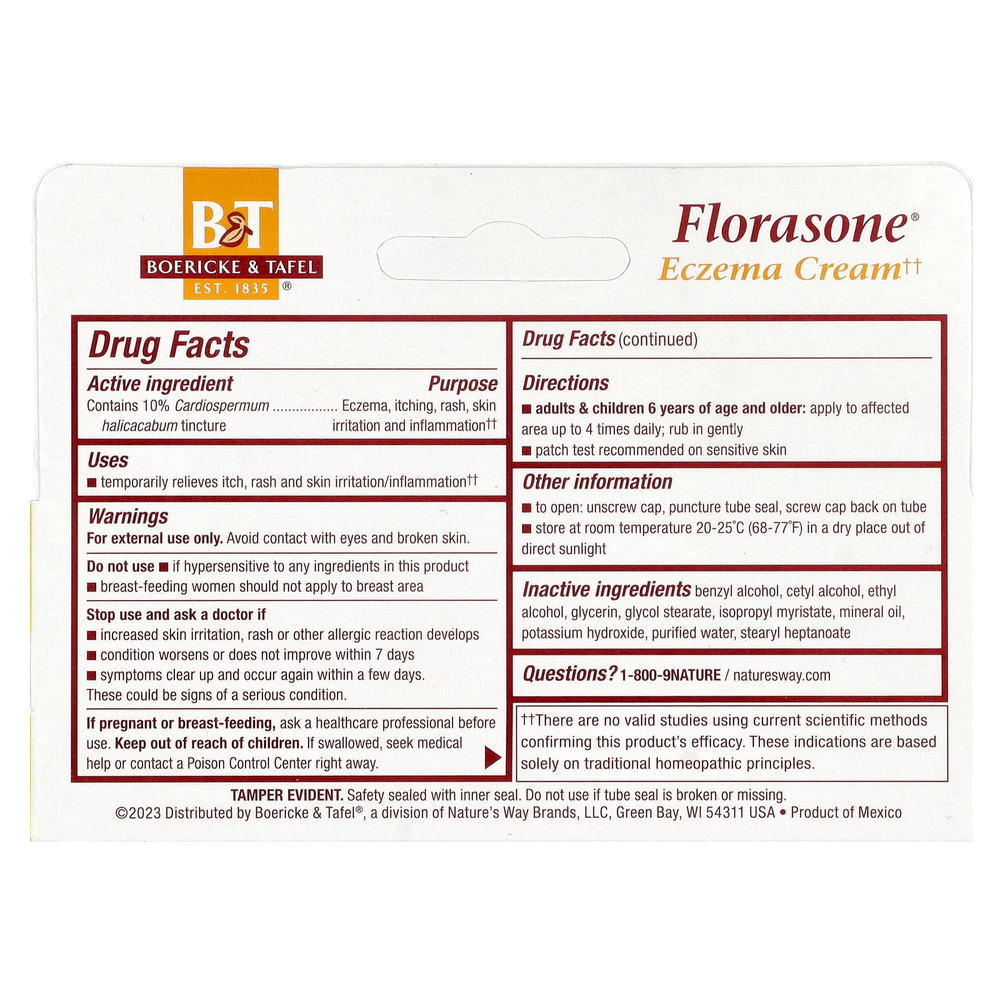 Boericke & Tafel, Крем для местного применения Florasone, 28 г (1 унция)