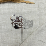 Свеча для торта «С Днём Рождения!» в серебряном цвете