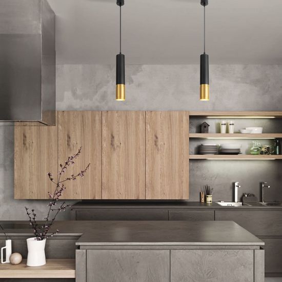 DLN108 GU10 / подвесной светильник / черный/золото