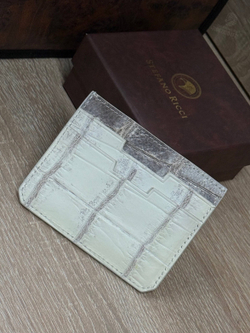 Картхолдер Stefano Ricci из кожи крокодила