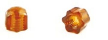 Колпачок пластиковый  звездочка, коричневый1.2, 100 шт.