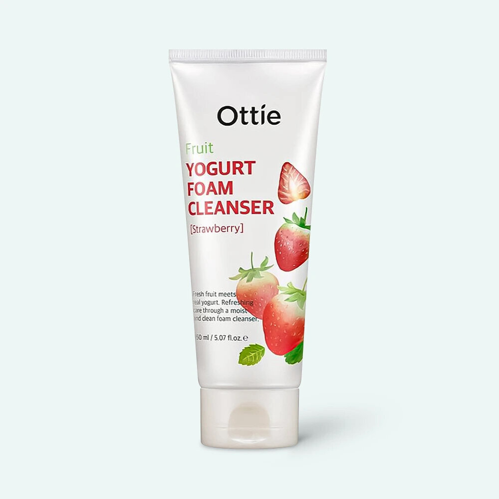 Ottie Йогуртовая пенка для умывания с клубникой Fruit Yogurt Foam Cleanser-Strawberry 150 мл