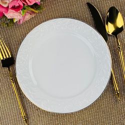 Lenardi 109-162 Набор из 6 тарелок 21,5см БЕЛАЯ РОЗА в под.уп.(х6)Фарфор