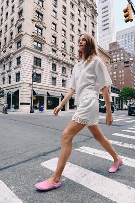 ZARA РУБАШКА ИЗ ЛЬНА И ХЛОПКА С ВЫШИВКОЙ — ZW COLLECTION, БЕЛЫЙ