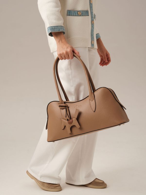 Кожаная сумка Jockey DBR 31168 коричневый капучино