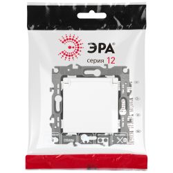 Розетка ЭРА Серия 12 12-2103-01М , 2P+E Schuko со шторками с крышкой, 16А-250В, белый матовый