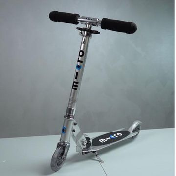 Самокат Micro Sprite LED Серебристый