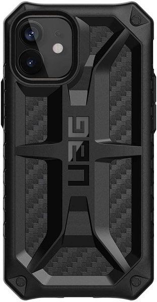 Чехол Uag Monarch для iPhone 12 mini 5.4" чёрный карбон (Carbon Fiber) 112341114242