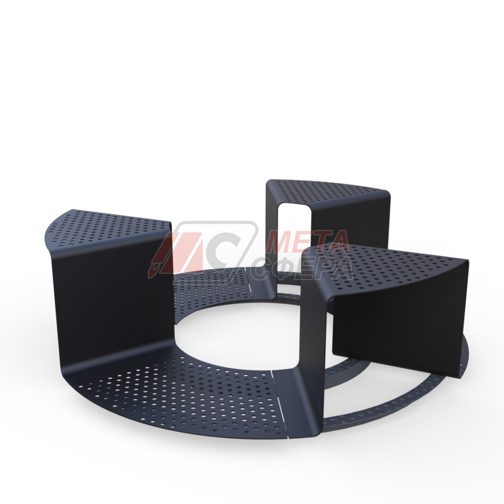 Приствольная решетка-лавка Синус