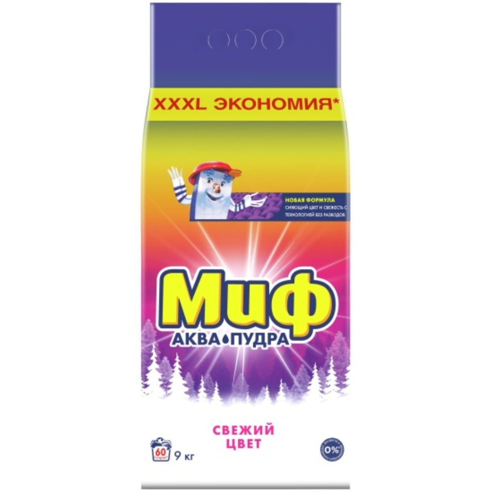 Стиральный порошок Миф Свежий цвет 9 кг