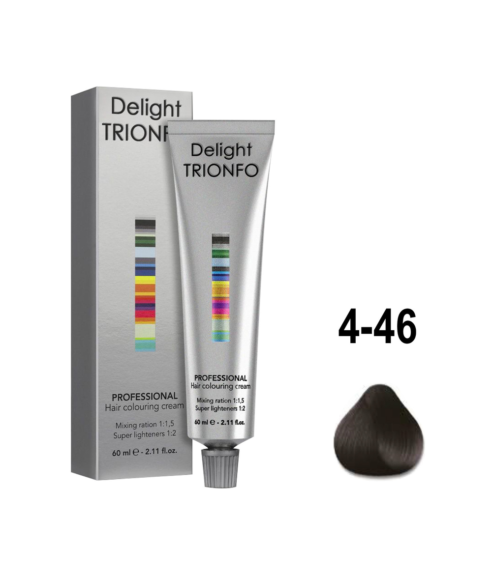 ДТ 4-46 стойкая крем-краска для волос Средний коричневый бежевый шоколадный 60 мл