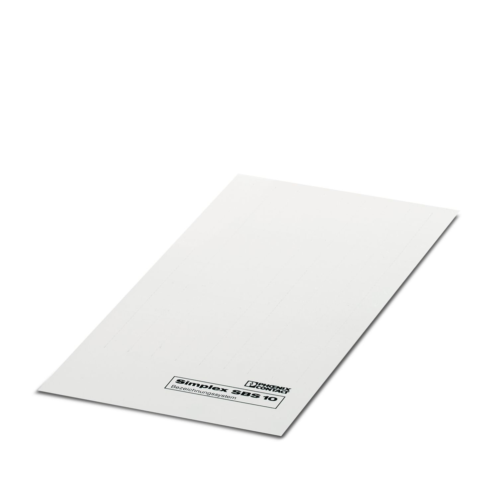 0828491 - SBS10 CUS - Маркировочный лист