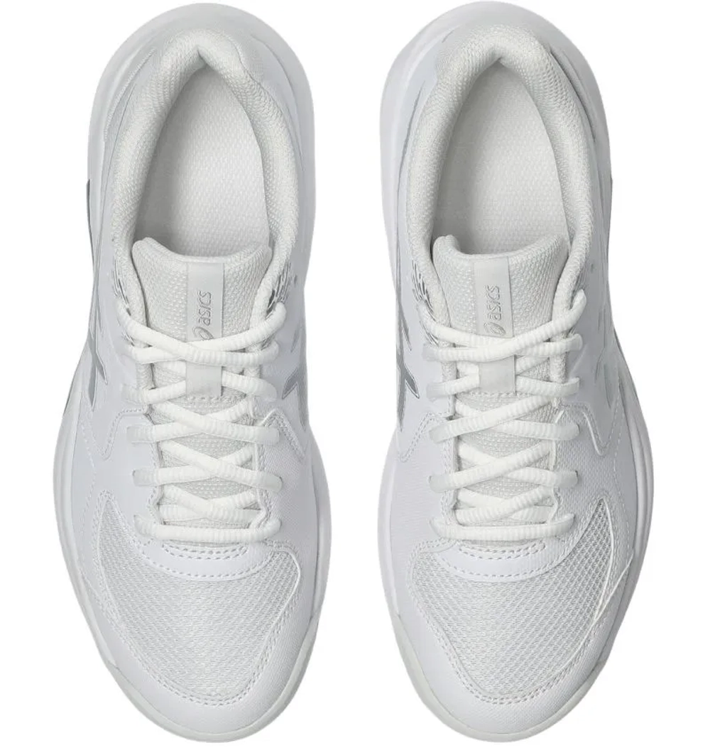 Женские Кроссовки теннисные Asics Gel-Dedicate 9 Clay - white/pure silver