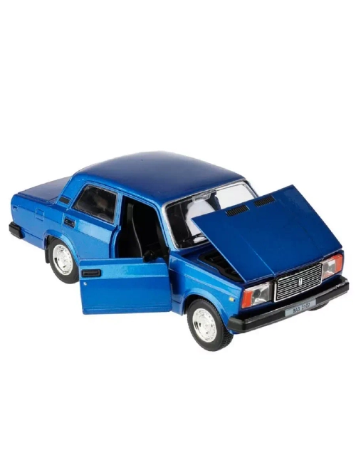 Модель ВАЗ 2107, 17 см, открываются двери, багажник, синий, свет-звук