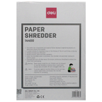 Шредер Deli, 4 уровень секретности (4х40мм), 16 листов, 31  литр