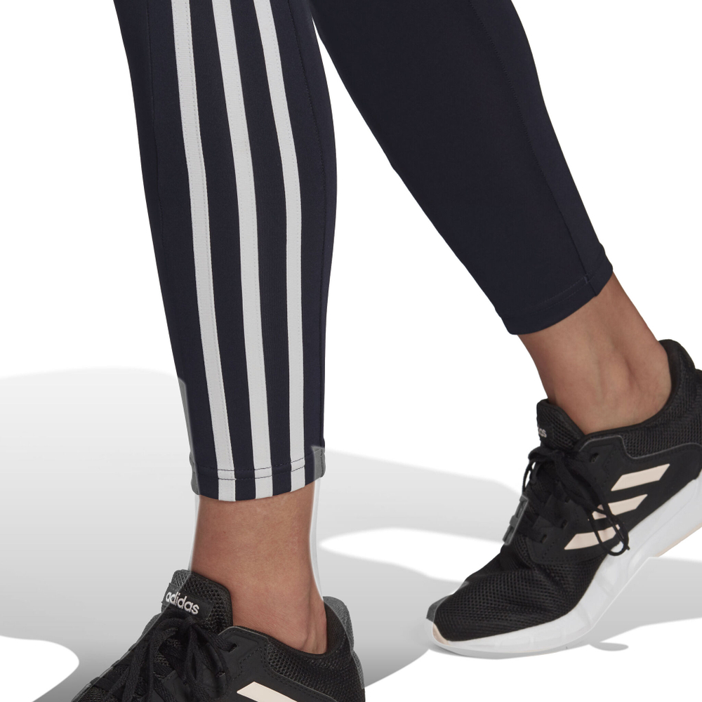 Женские теннисные брюки adidas Designed To Move High-Rise 3-Stripes 7/8 Sport Tight Women - Blue, White