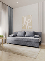 Диван Эконом стандарт (Роджерс М) Рогожка серый  Мебельный рай