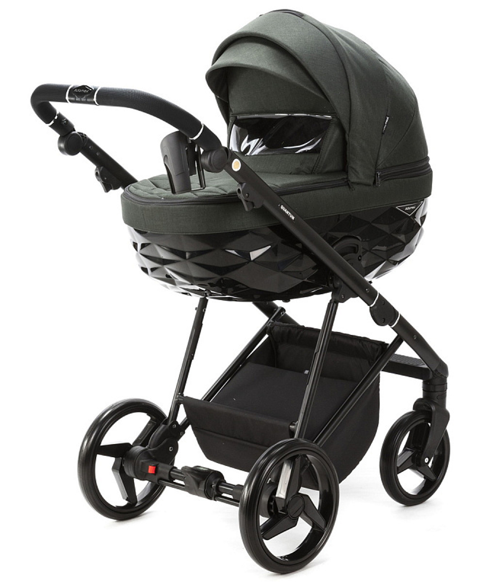 Детская коляска Adamex Quantum 2 в 1 Q-TK105 LUX (Т.ЗЕЛЕНЫЙ)