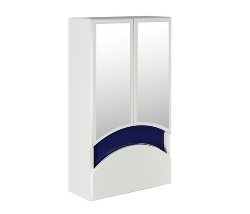 Зеркальный шкаф "РАДУГА-46" синий без подсветки