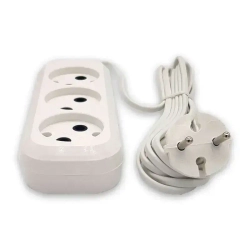 Удлинитель сетевой 7 метров, 3 розетки, 1300Вт, 6А