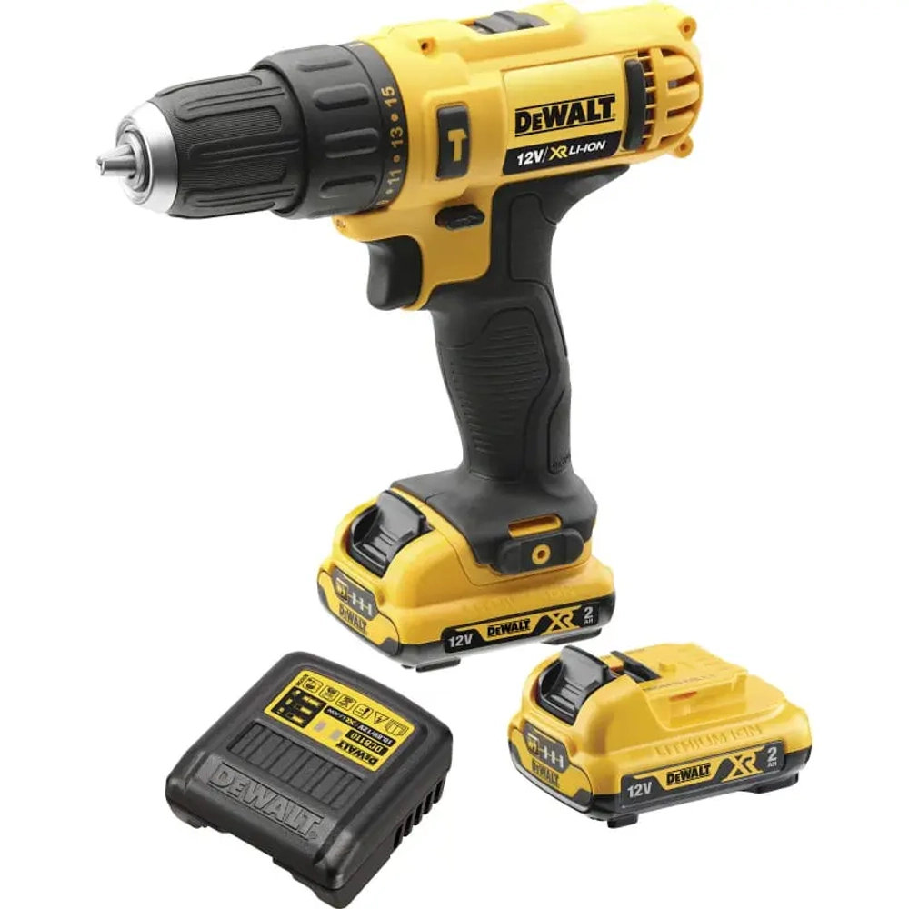 DeWalt DCD716D2-QW аккумуляторный шуруповерт (2 x 2 Ач, ЗУ)