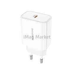 Сетевое зарядное устройство Borofone BA57A, 1 USB-C, 20W, 3A, белый