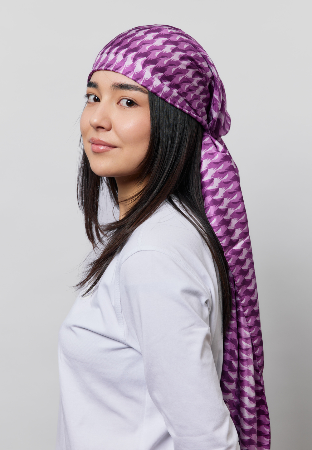 Шелковый палантин ARGYMAQ VIOLET 68*180