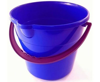 Sparkplast Ведро пластиковое 10 л со сливом, хозяйственное, голубое