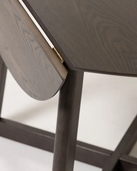 Стол раскладной Maryse Ø120-70 см, темный