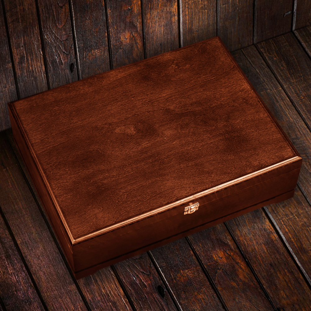 Бокал для пива " Креветка" в деревянной шкатулке