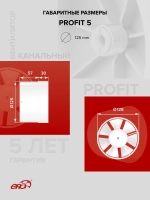 Вентилятор канальный PROFIT D125 осевой ERA
