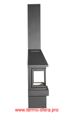 Камин ПРАГА три стекла NEW черный