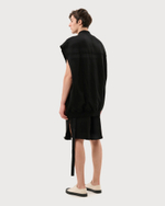 RICK OWENS DRKSHDW ШОРТЫ ИЗ ФЕЛЬПЫ ЧЕРНЫЕ LIDO LONG  BOXERS