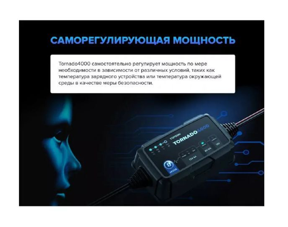 Зарядное устройство TOPDON T4000 (TORNADO 4000) (4A)