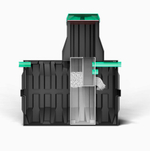 Септик Мультпласт Термит Трансформер 1.5 S 1500 л. горизонтальный / 600 л. в сутки / 2-3 чел. / самотечный сброс (2000x800x2000см;108кг;черный) - арт.555478