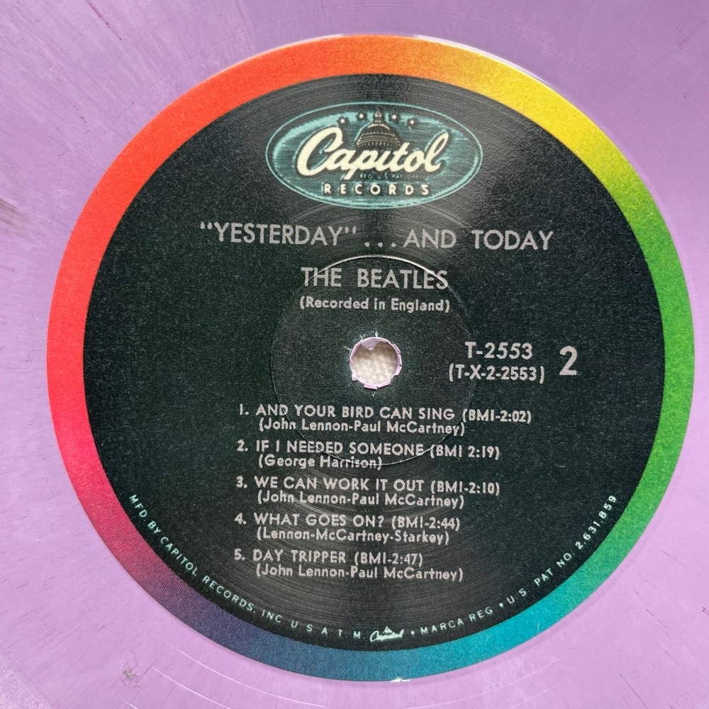 Винтажная виниловая пластинка LP The Beatles Yesterday And Today (США 2020) (Бутлег) Битлз Мясники