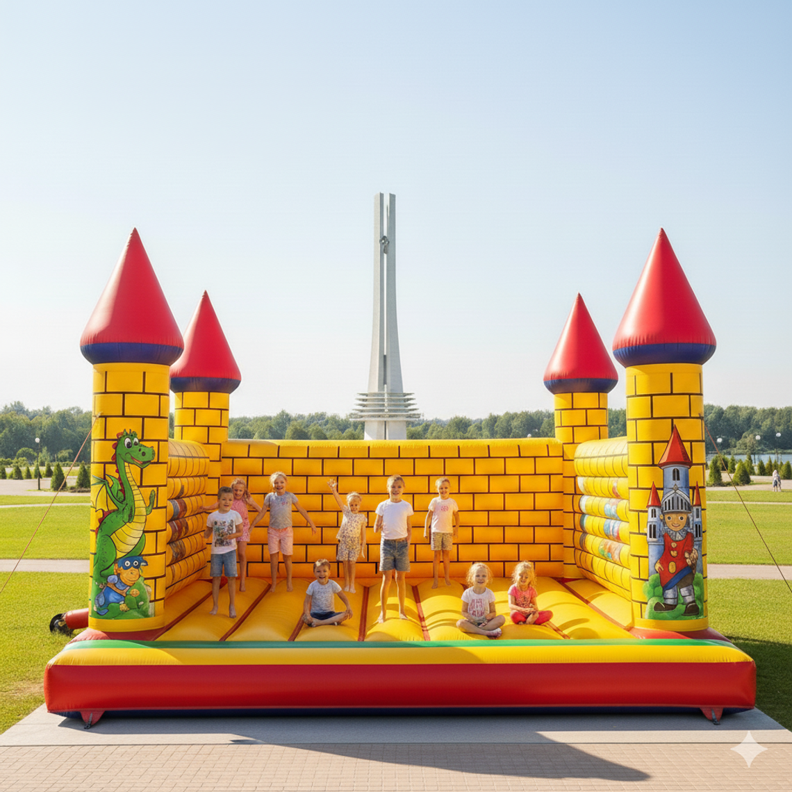 Батут купить в Обнинске – Надувные аттракционы БатутМастер 🎉