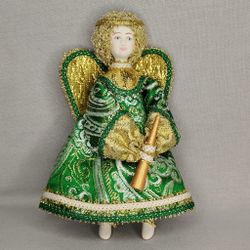 Ёлочная игрушка Ангел с дудочкой