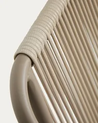 Уличный стул Zivia из веревки цвета экрю и стали цвета таупе